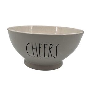 Rae Dunn CHEERS Ceramic Cereal Snack Food Decorative Party Bowl